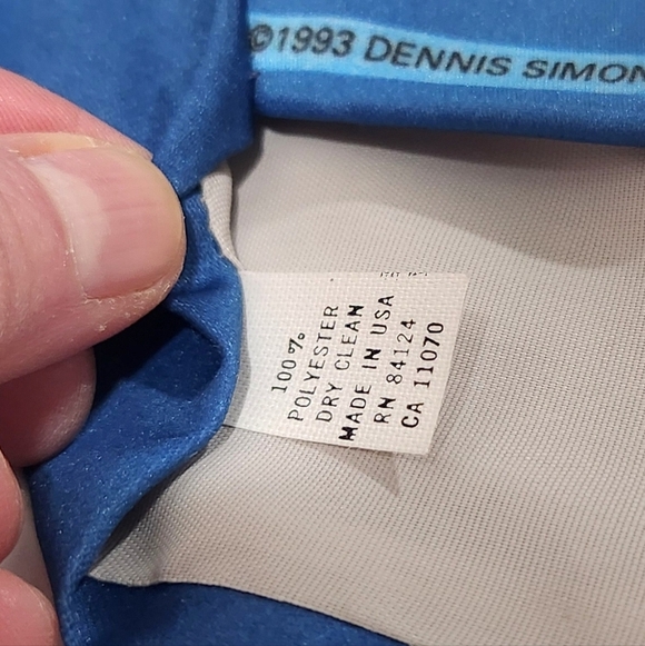 Ralph Marlin 1993 Vintage 53 Blue Chevy Corvette Car Polyster Tie - Picture 6 of 8